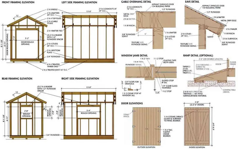 Comprehensive woodworking shed plans